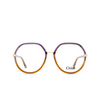 Chloé CH0131O round Eyeglasses 004 violet - product thumbnail 1/5