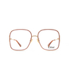 Chloé CH0147O rectangle Eyeglasses 004 gold - product thumbnail 1/5