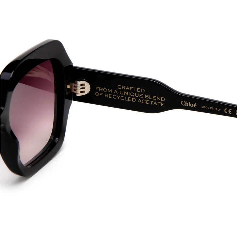Chloé Gayia square Sunglasses 001 black - 5/7