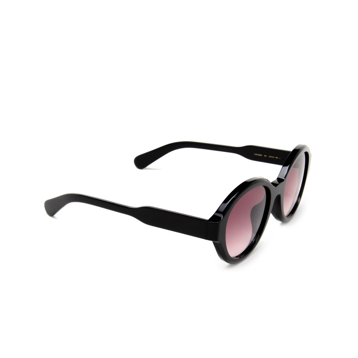 Chloé CH0156SK round Sunglasses 001 Black - three-quarters view