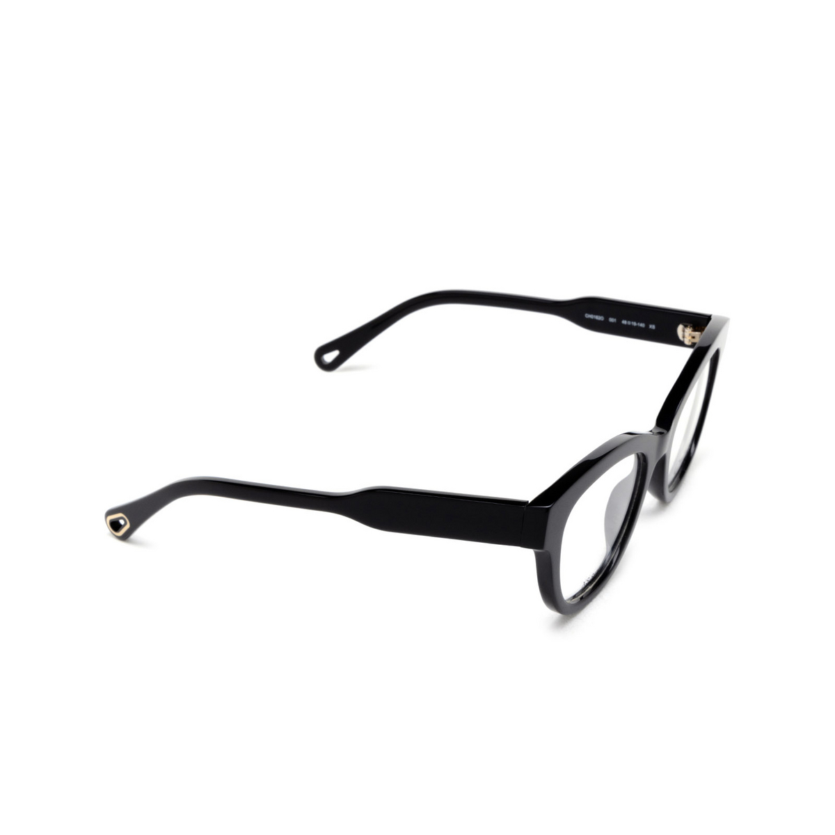 Occhiali da vista Chloé CH0162O quadrati 001 Black - tre quarti