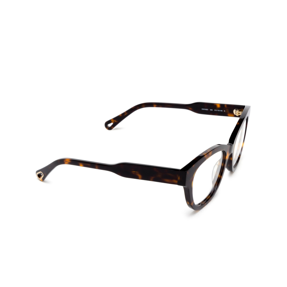 Occhiali da vista Chloé CH0162O quadrati 006 Havana - tre quarti
