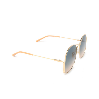 Lunettes de soleil Chloé Elys 002 gold - Vue trois quarts