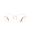 Chloé CH0182OK rectangle Eyeglasses 001 gold - product thumbnail 1/5