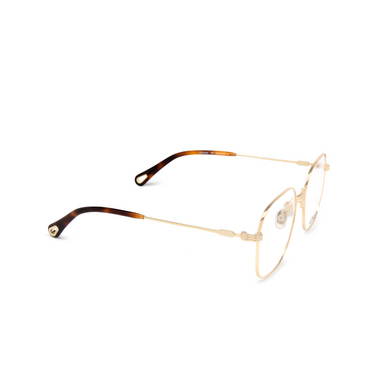 Chloé CH0182OK rectangle Eyeglasses 001 gold - three-quarters view