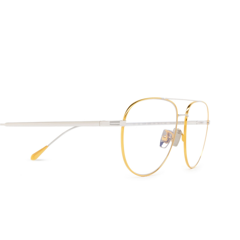 Cutler and Gross 0002 Eyeglasses 04 yellow gold 24k + rhodium 18k - 3/4