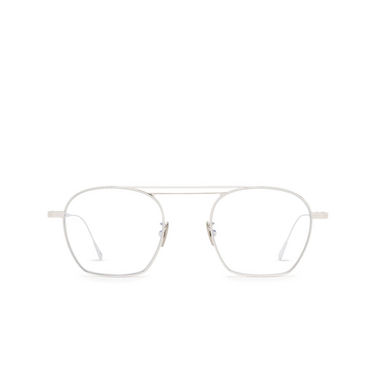 Cutler and Gross 0004 Eyeglasses 01 white gold rhodium 18k - front view
