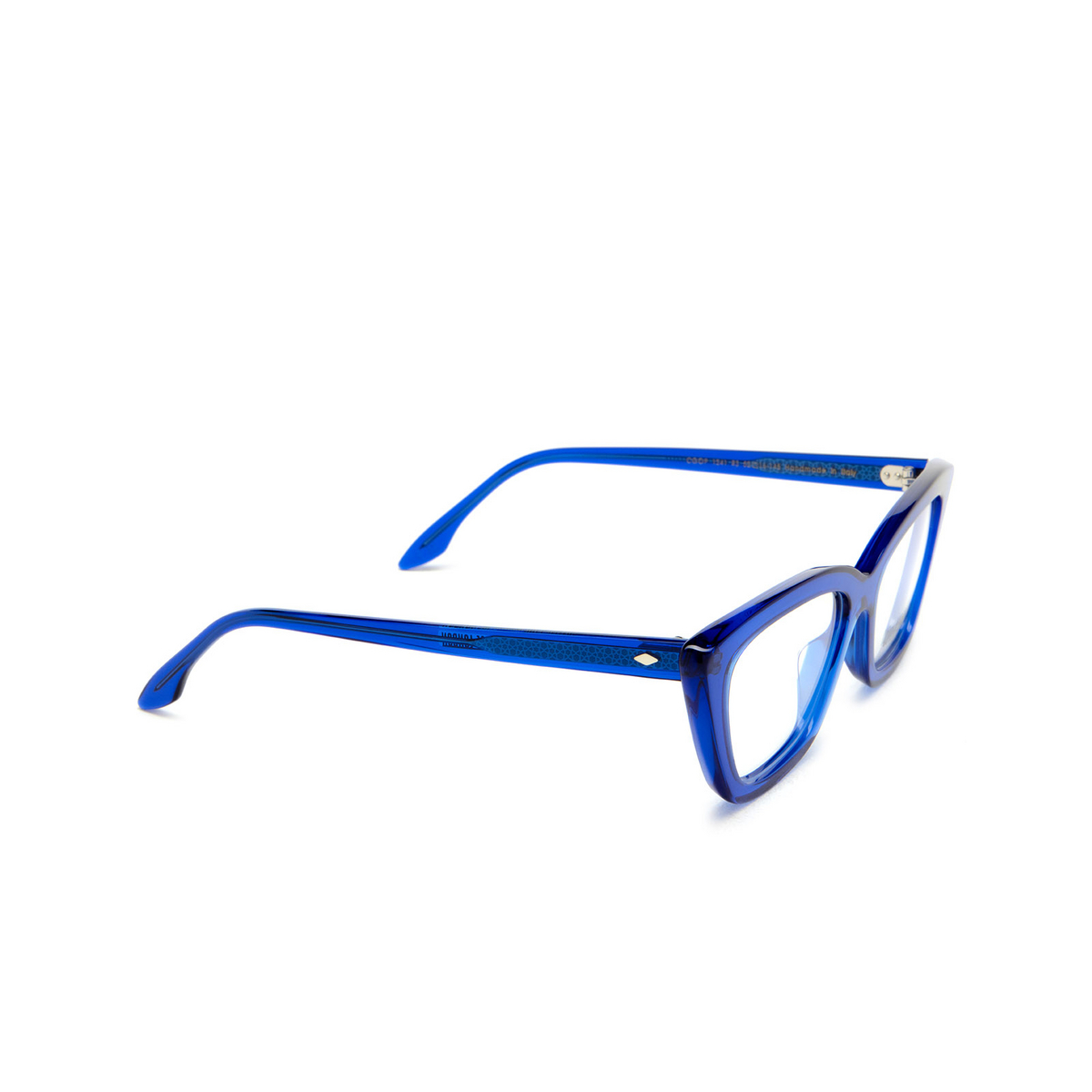 Cutler and Gross 1241 Eyeglasses RS Prussian Blue - three-quarters view