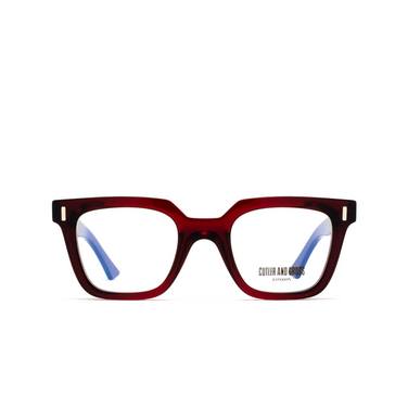 Cutler and Gross 1305 Eyeglasses 12 burgundy - front view
