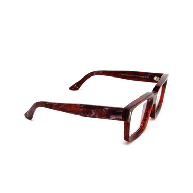 Cutler and Gross 1386 Eyeglasses 07 burgundy marble - three-quarters view
