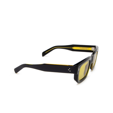 Cutler and Gross 1402 Sunglasses 01 yellow on black - three-quarters view