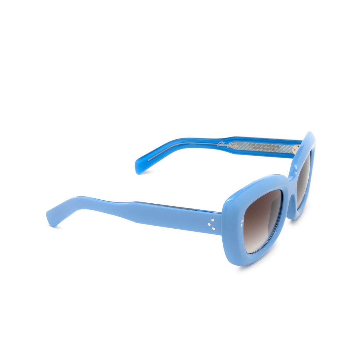 Cutler and Gross 9797 Sunglasses A8 Solid Light Blue - three-quarters view