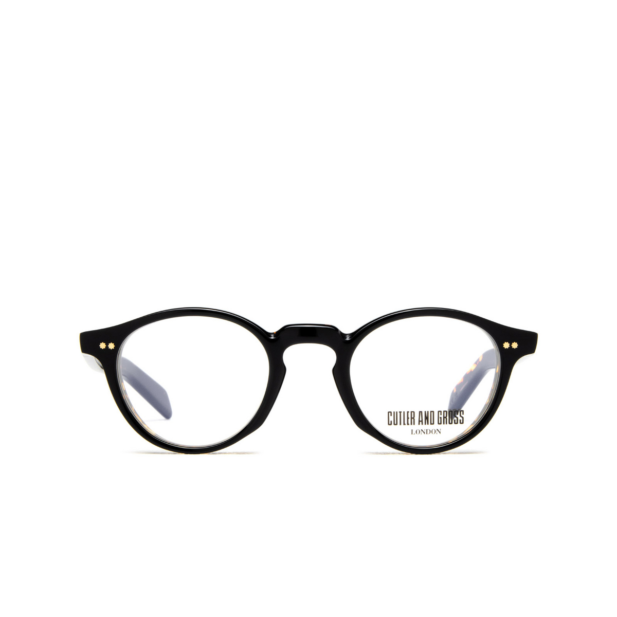 Cutler and Gross GR04 Eyeglasses 01 Black On Havana - front view