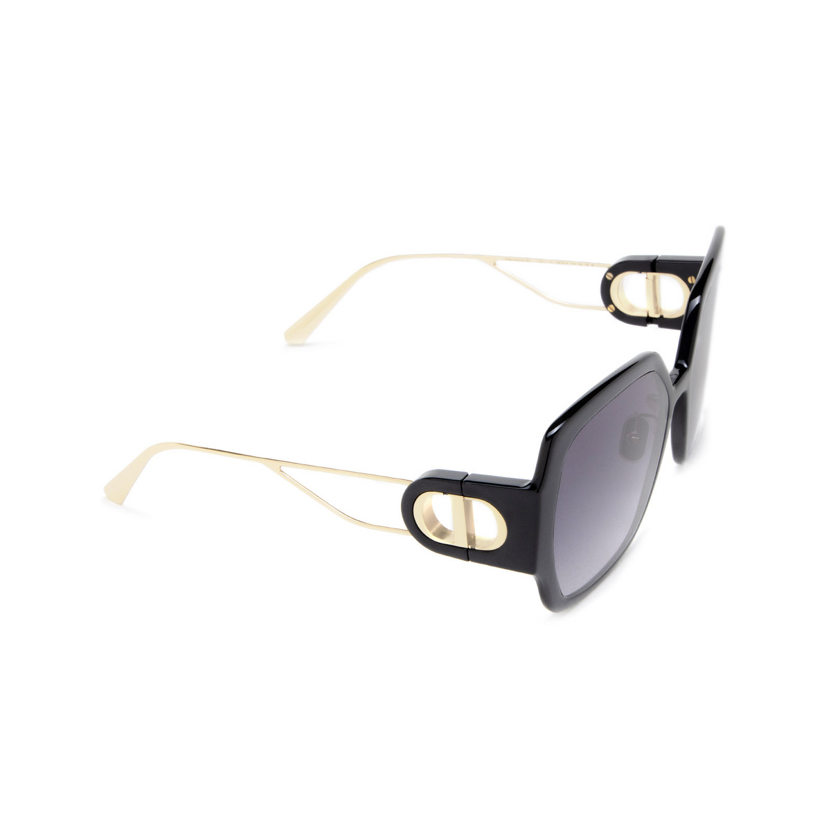 Dior 30MONTAIGNE S6U Sunglasses 12A1 Black - three-quarters view