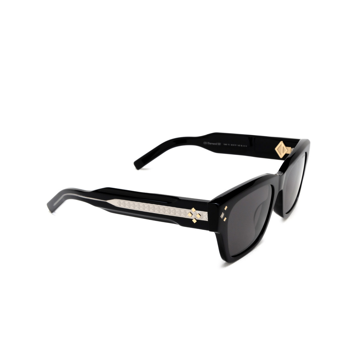 Dior CD DIAMOND S2I Sunglasses 10A0 Black - three-quarters view