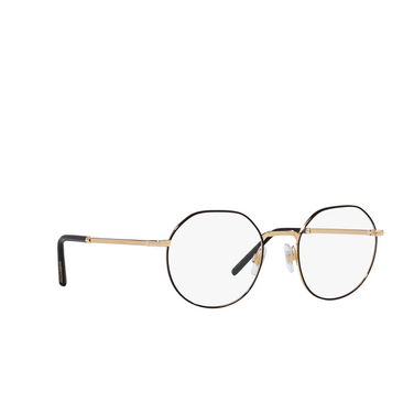 Dolce & Gabbana DG1344 Eyeglasses 1311 gold / matte black - three-quarters view