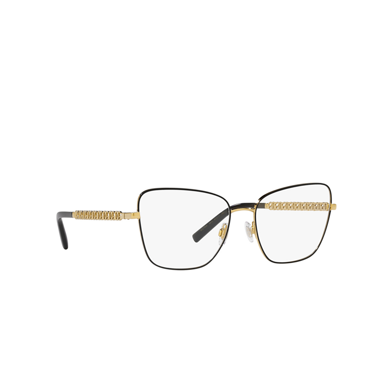 Dolce & Gabbana DG1346 Eyeglasses 1311 Gold/matte black - three-quarters view