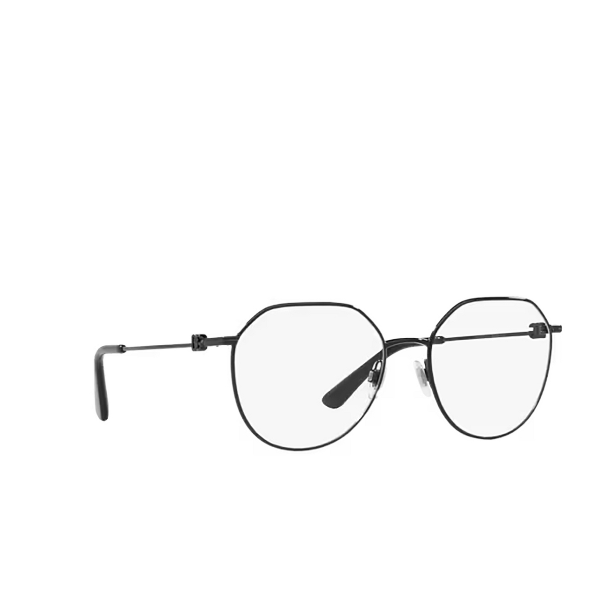 Dolce & Gabbana DG1348 Eyeglasses 01 Black - three-quarters view
