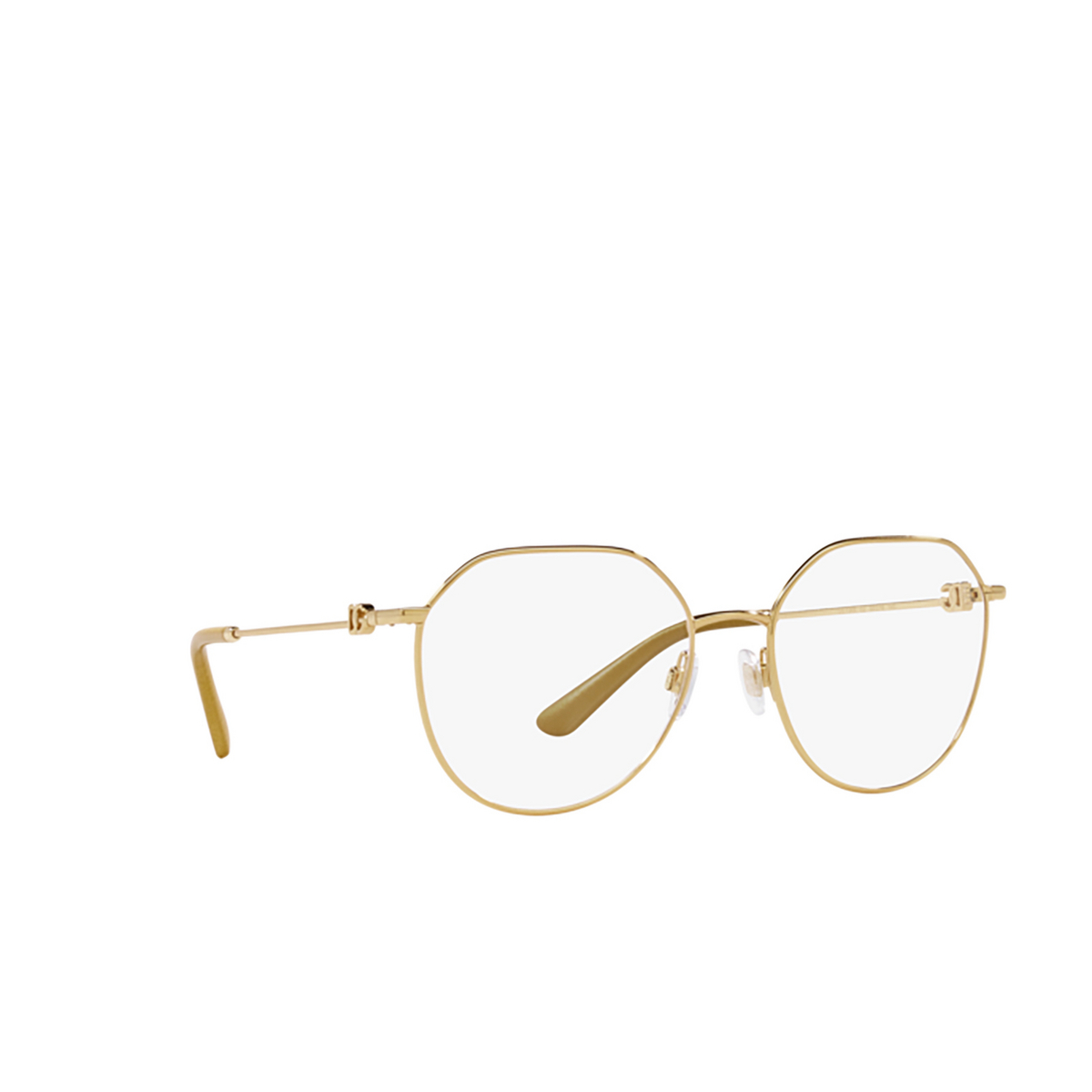 Dolce & Gabbana DG1348 Eyeglasses 02 Gold - three-quarters view