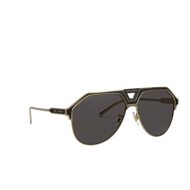 Dolce & Gabbana DG2257 Sunglasses 133487 gold / matte black - three-quarters view