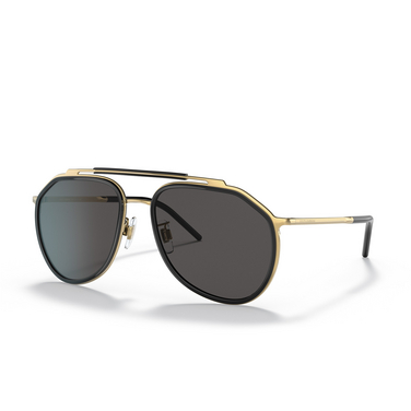 Dolce & Gabbana DG2277 Sunglasses 02/87 gold / black - three-quarters view