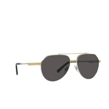 Dolce & Gabbana DG2288 Sunglasses 131387 silver/gold - three-quarters view