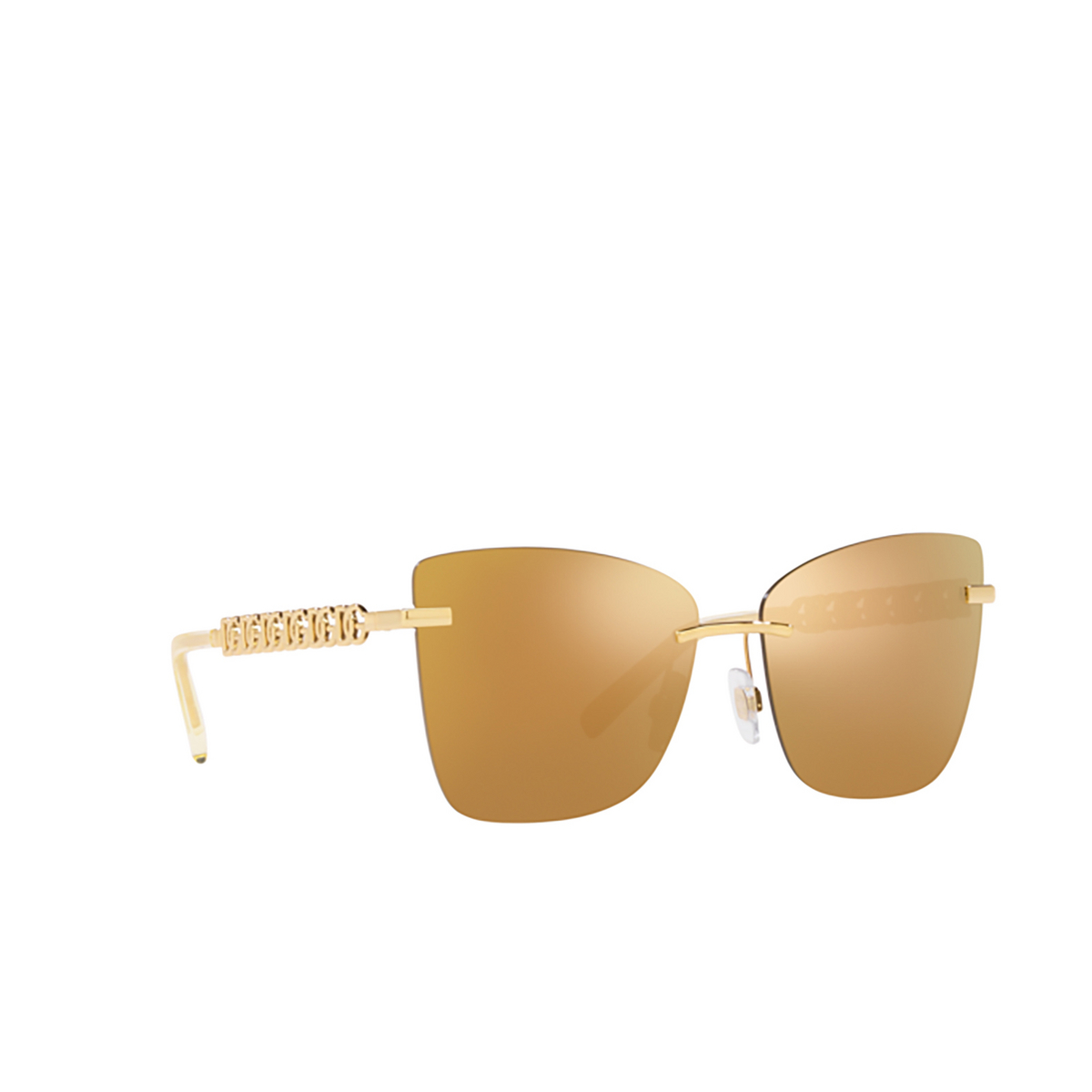 Dolce & Gabbana DG2289 Sunglasses 02/7P Gold - three-quarters view