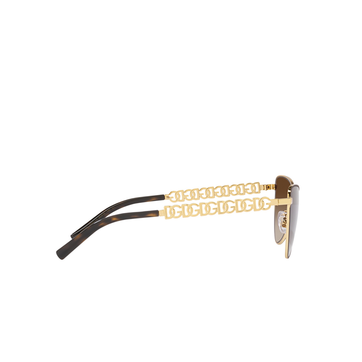 Occhiali da sole Dolce & Gabbana DG2290 132013 Gold/matte brown - anteprima prodotto 3/4