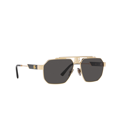 Gafas de sol Dolce & Gabbana DG2294 02/87 gold - Vista tres cuartos
