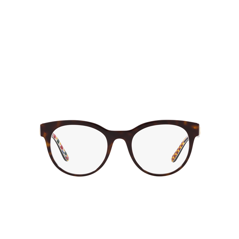 Dolce & Gabbana DG3334 Eyeglasses 3217 havana on white barrow - 1/4