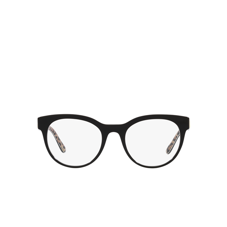 Dolce & Gabbana DG3334 Eyeglasses 3299 top black on leo brown - 1/4