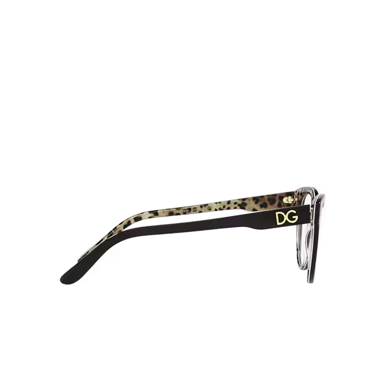 Dolce & Gabbana DG3334 Korrektionsbrillen 3299 top black on leo brown - 3/4