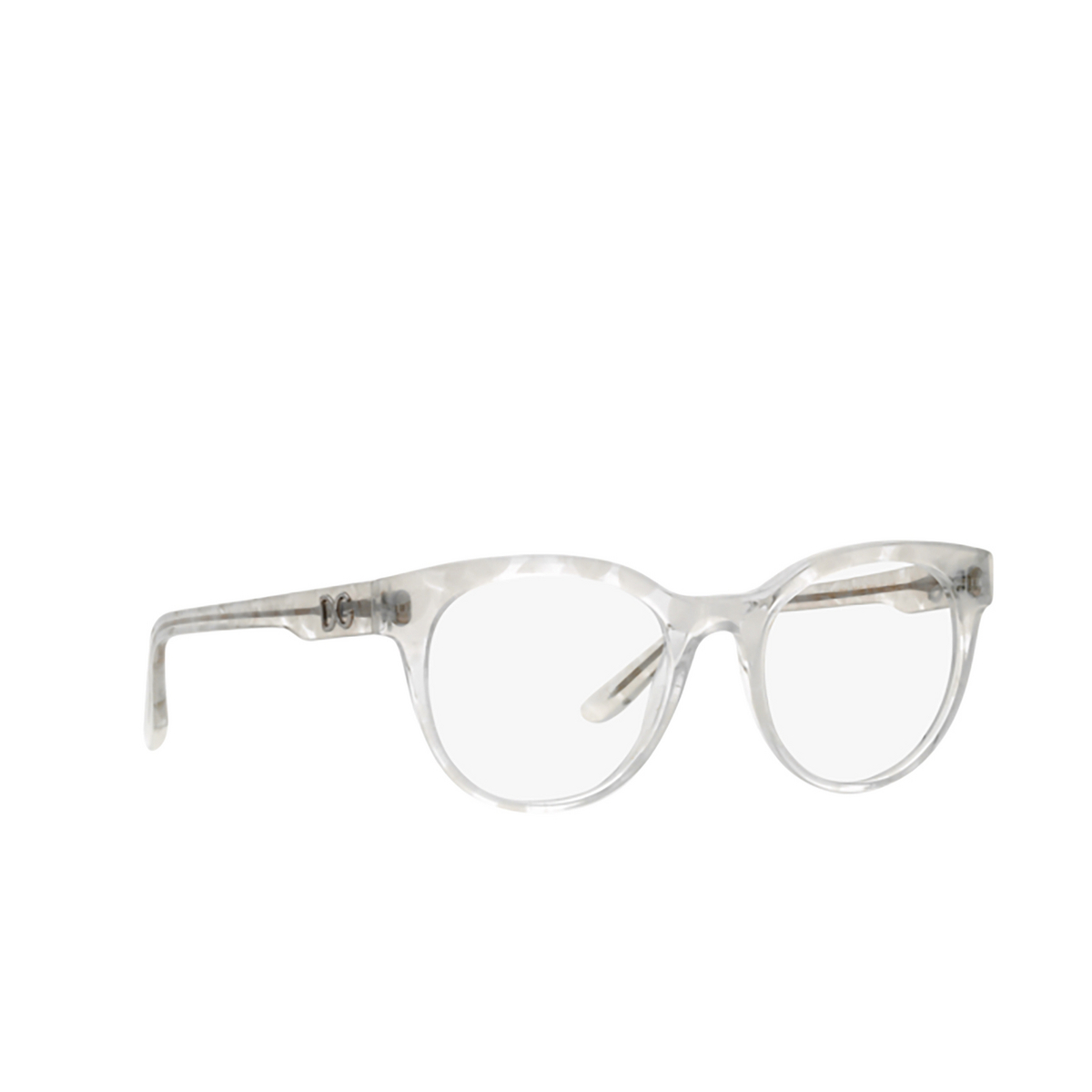 Dolce & Gabbana DG3334 Eyeglasses 3348 Grey bubble - three-quarters view