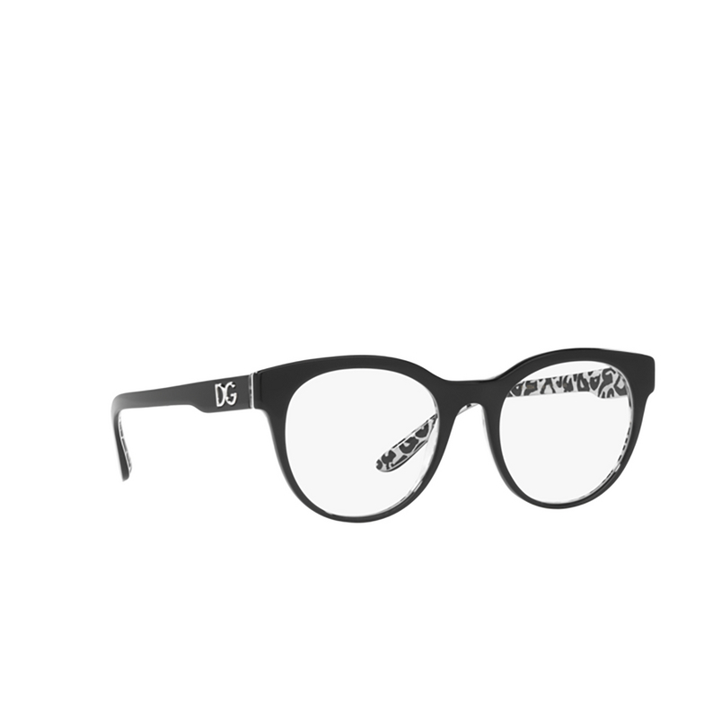 Dolce & Gabbana DG3334 Eyeglasses 3389 black on new graffiti - 2/4