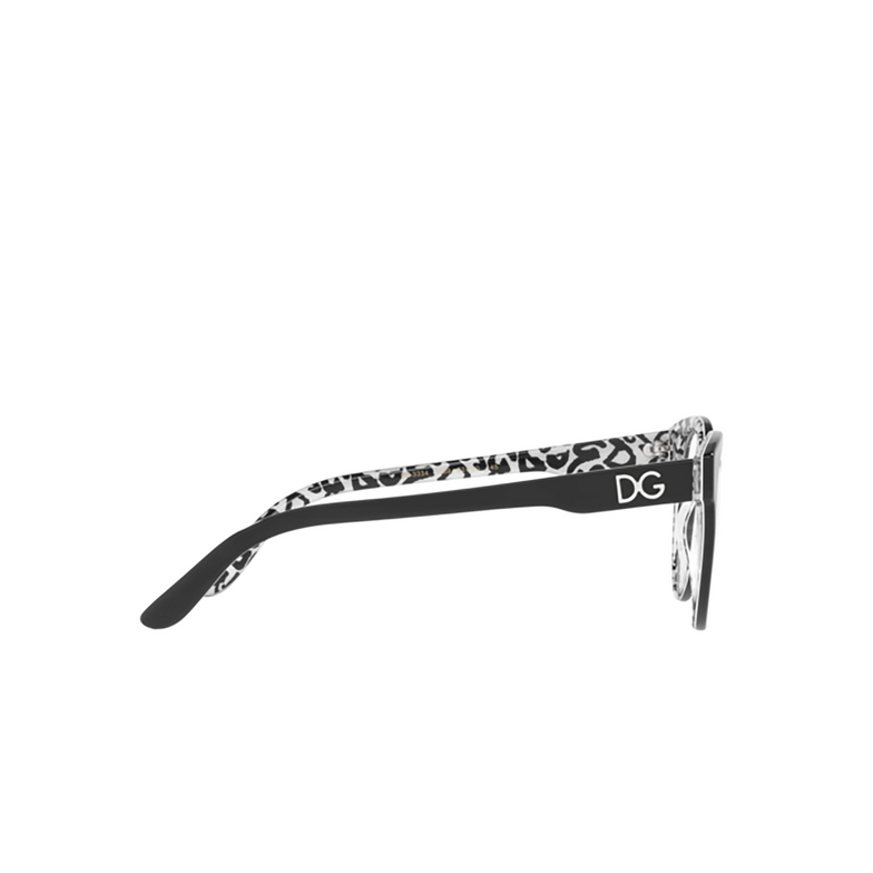 Dolce & Gabbana DG3334 Eyeglasses 3389 black on new graffiti - 3/4