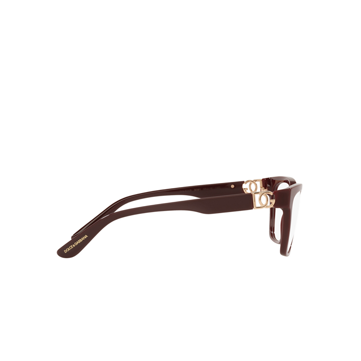 Dolce & Gabbana DG3343 Eyeglasses 3091 Bordeaux - 3/4