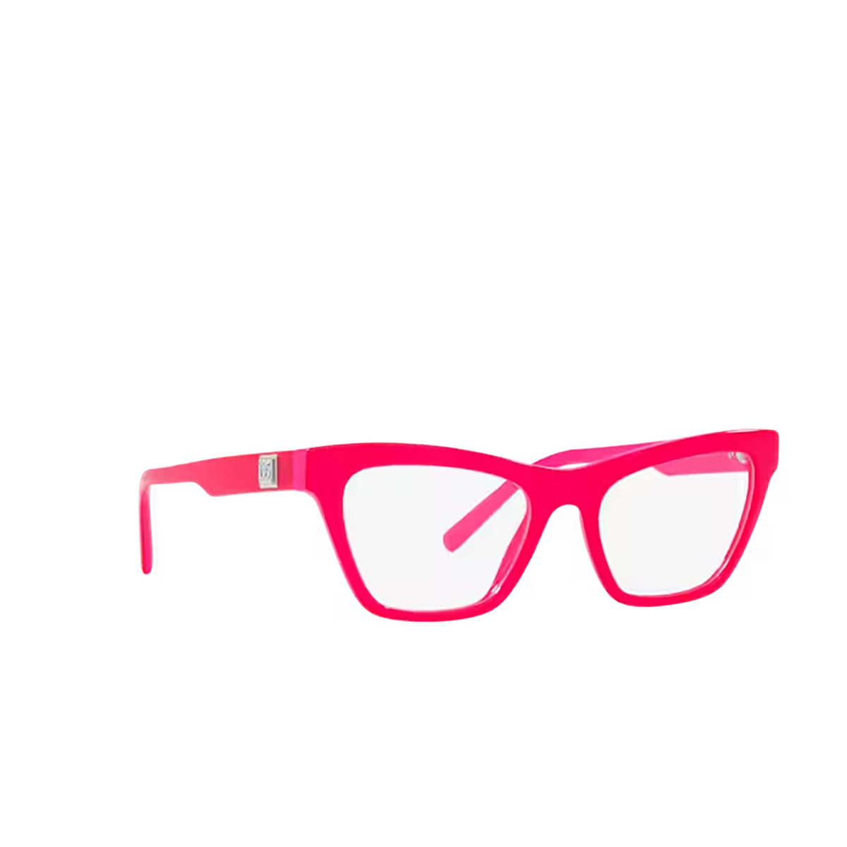 Dolce & Gabbana DG3359 Eyeglasses 3379 Metallic Fuchsia - three-quarters view
