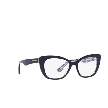 Occhiali da vista Dolce & Gabbana DG3360 3414 blue on blue maiolica - tre quarti