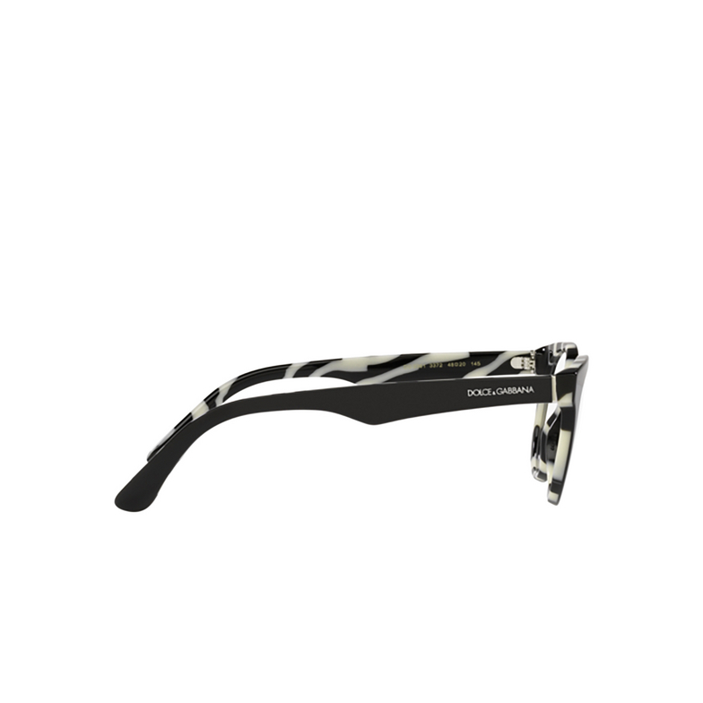 Dolce & Gabbana DG3361 Eyeglasses 3372 top black on zebra - 3/4