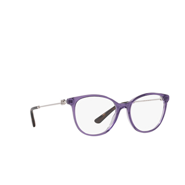 Lunettes de vue Dolce & Gabbana DG3363 3407 fleur purple - Vue trois quarts