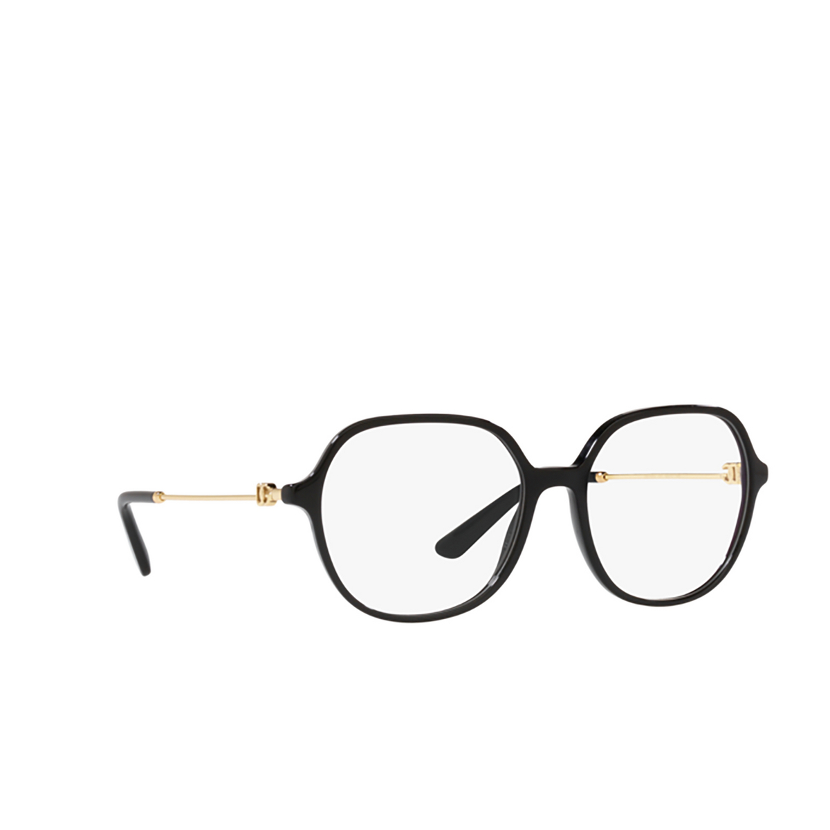 Dolce & Gabbana DG3364 Eyeglasses 501 Black - three-quarters view