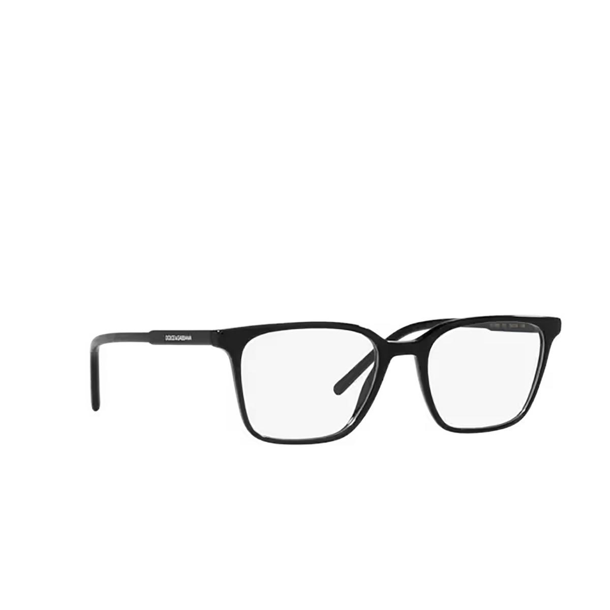 Dolce & Gabbana DG3365 Eyeglasses 501 Black - three-quarters view