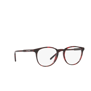 Dolce & Gabbana DG3366 Eyeglasses 3358 red havana - three-quarters view