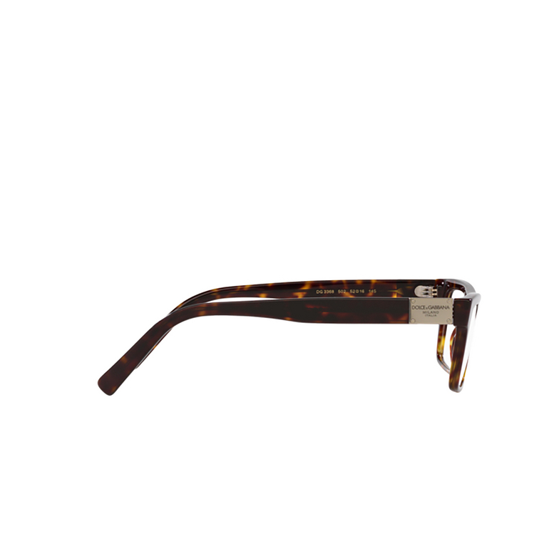 Dolce & Gabbana DG3368 Eyeglasses 502 havana - 3/4