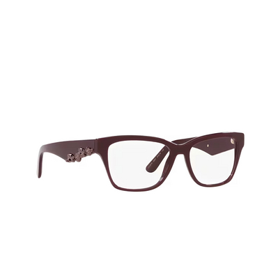 Gafas graduadas Dolce & Gabbana DG3370 3091 bordeaux - Vista tres cuartos