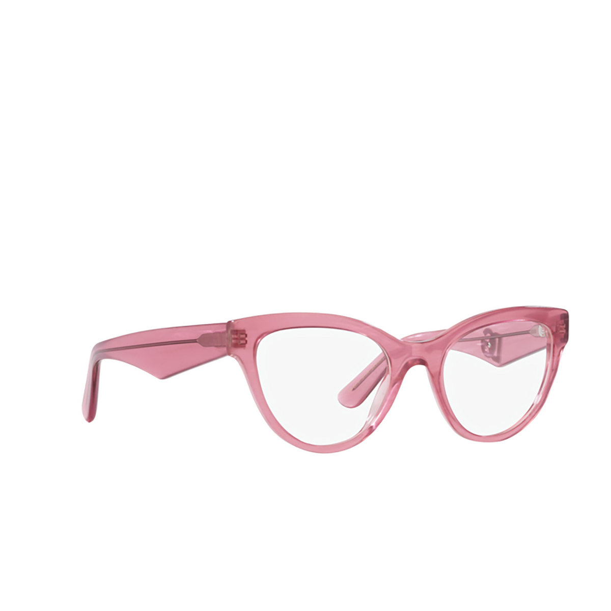 Dolce & Gabbana DG3372 Eyeglasses 3405 Fleur Pink - three-quarters view