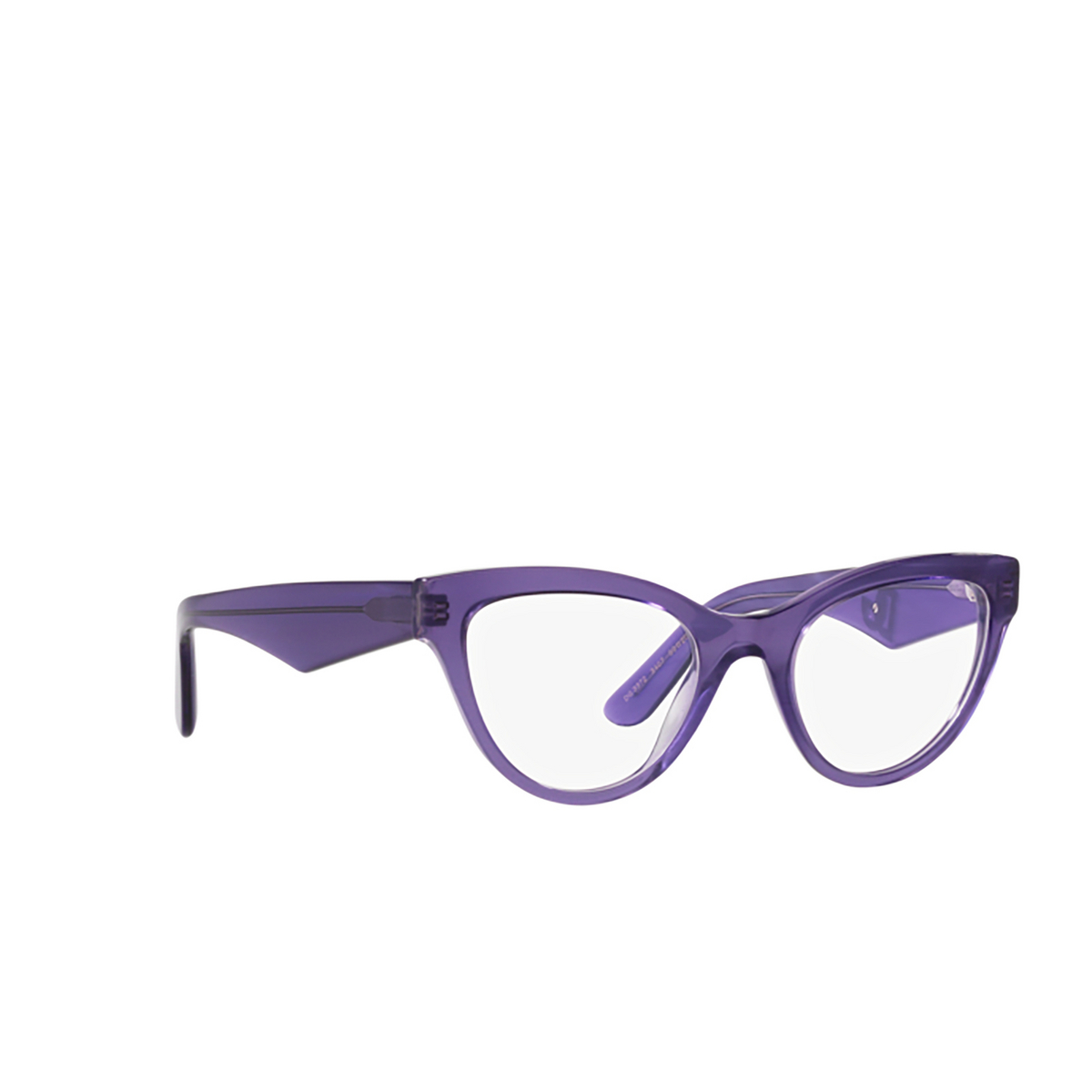 Dolce & Gabbana DG3372 Eyeglasses 3407 Fleur Purple - three-quarters view