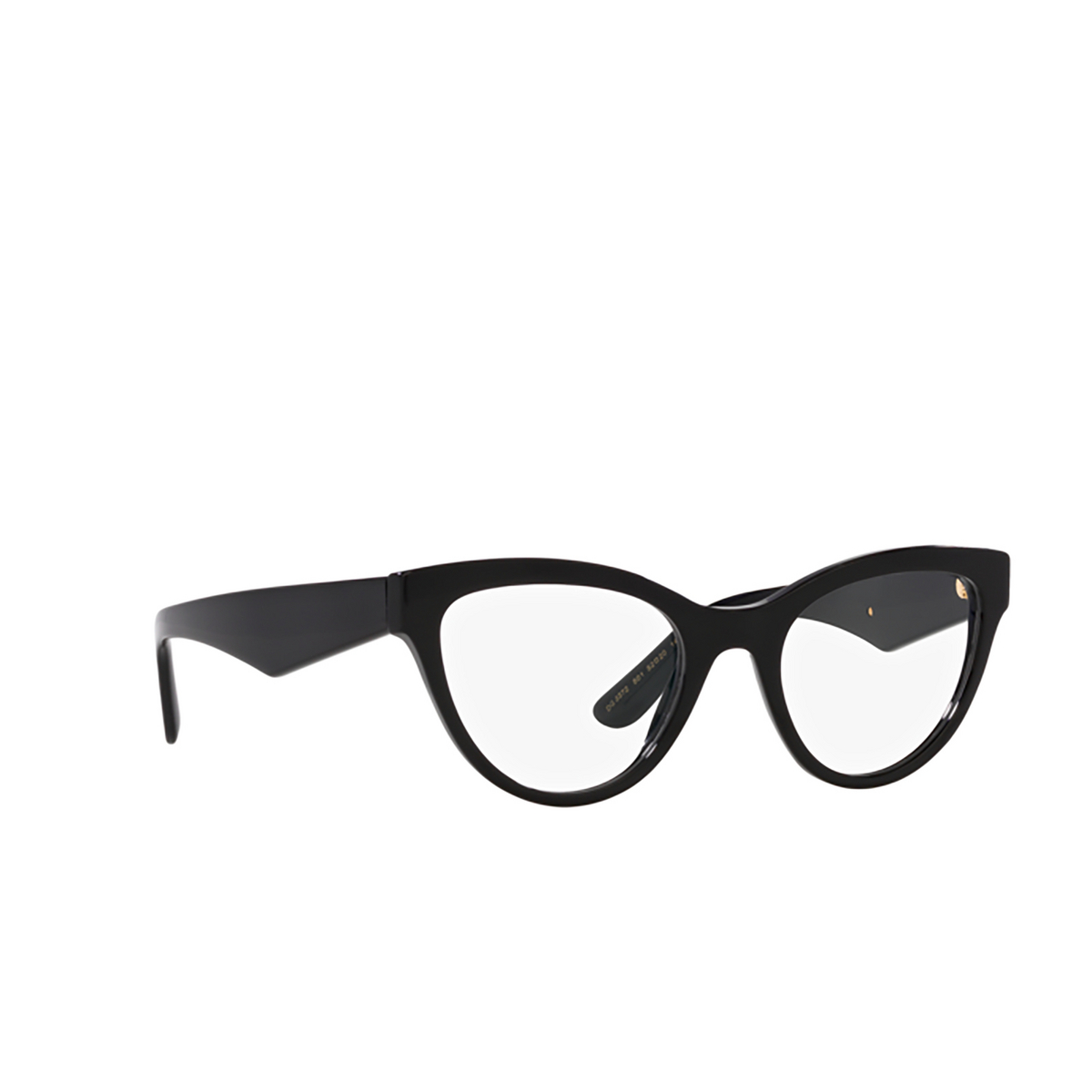 Dolce & Gabbana DG3372 Eyeglasses 501 Black - three-quarters view