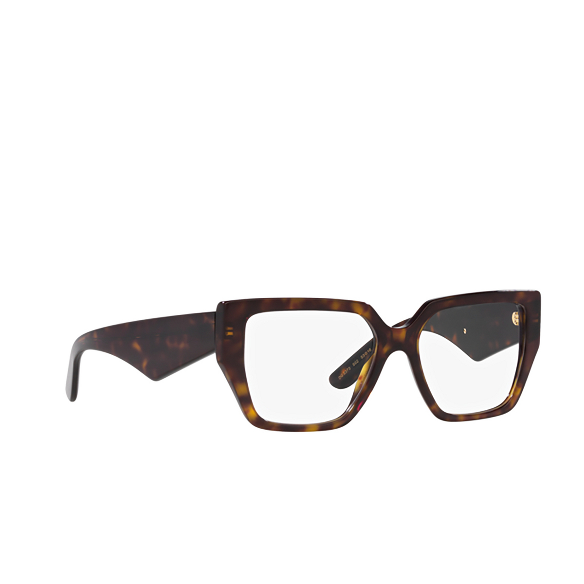 Dolce & Gabbana DG3373 Eyeglasses 502 Havana - three-quarters view