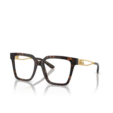 Dolce & Gabbana DG3376B Korrektionsbrillen 502 havana - Dreiviertelansicht